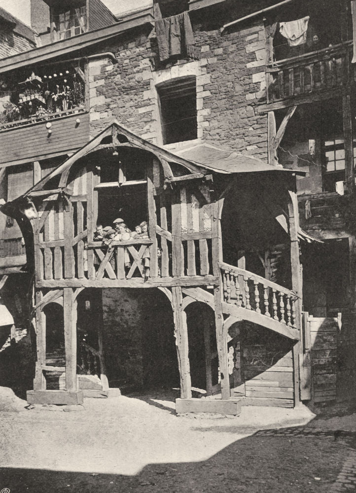 ILLE-ET-VILAINE. Protail des Carmélites, à Rennes 1902 old antique print